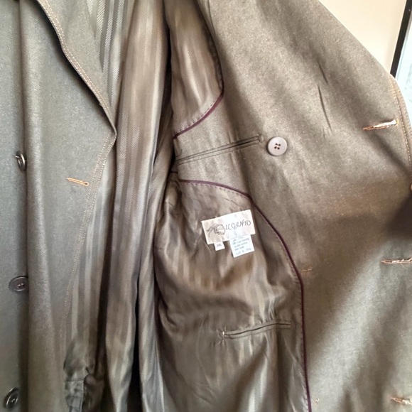 IL Canto Olive Green Denim Trench Coat - Picture 10 of 12